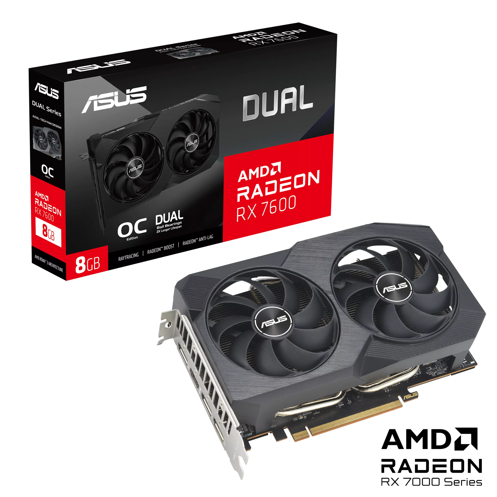 ASUS Dual RX 7600 XT OC Edition 16GB GDDR6