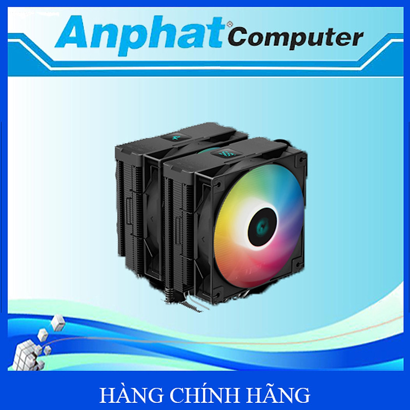 TẢN NHIỆT KHÍ LEOPARD KF620 DGT LED ARGB (ĐEN, 2 THÁP)