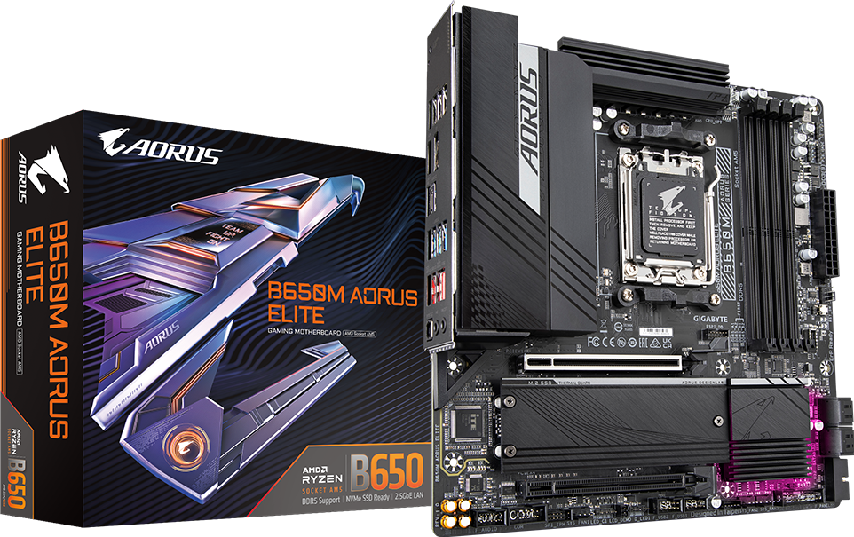  MAINBOARD GIGABYTE B650M AORUS ELITE (AM5) - Hình ảnh 1