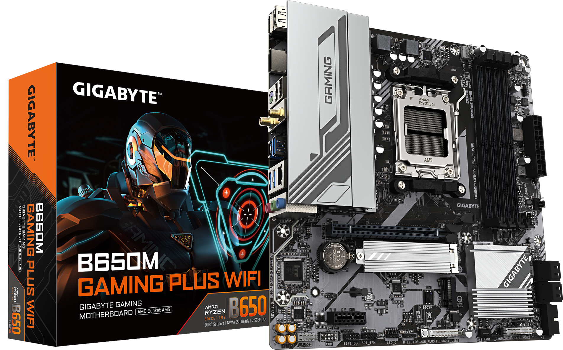 MAINBOARD GIGABYTE B650M GAMING PLUS WIFI (AM5) - Hình ảnh 1
