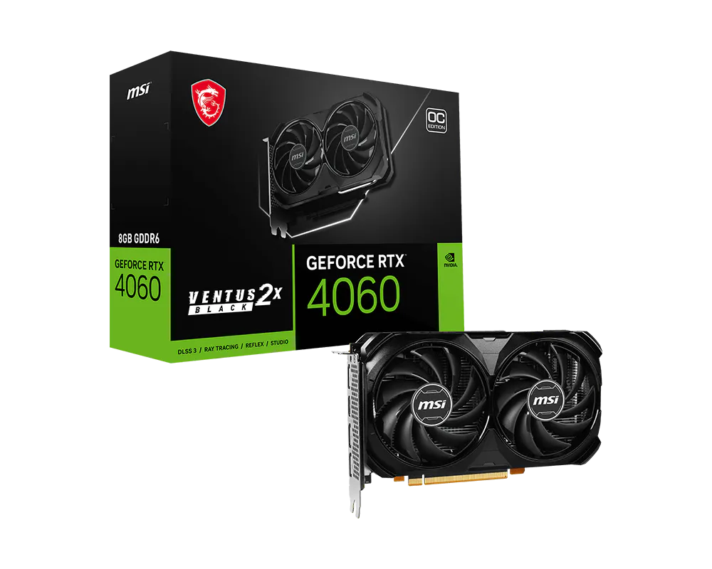MSI GeForce RTX 4060 Ventus 2X Black 8G OC
