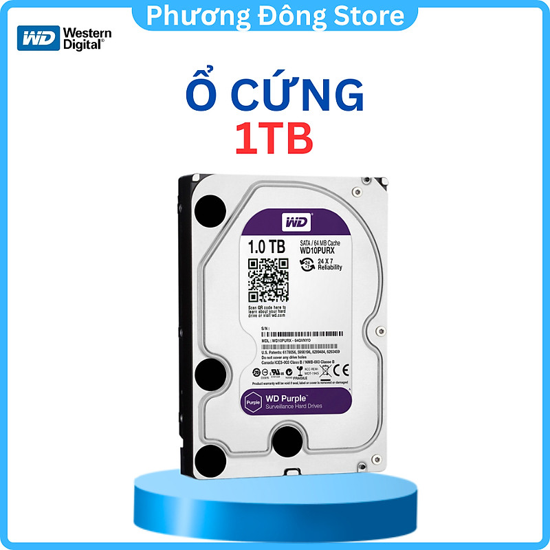 Ổ cứng HDD WD Blue 1TB 3.5 inch, 7200RPM, SATA, 64MB Cache